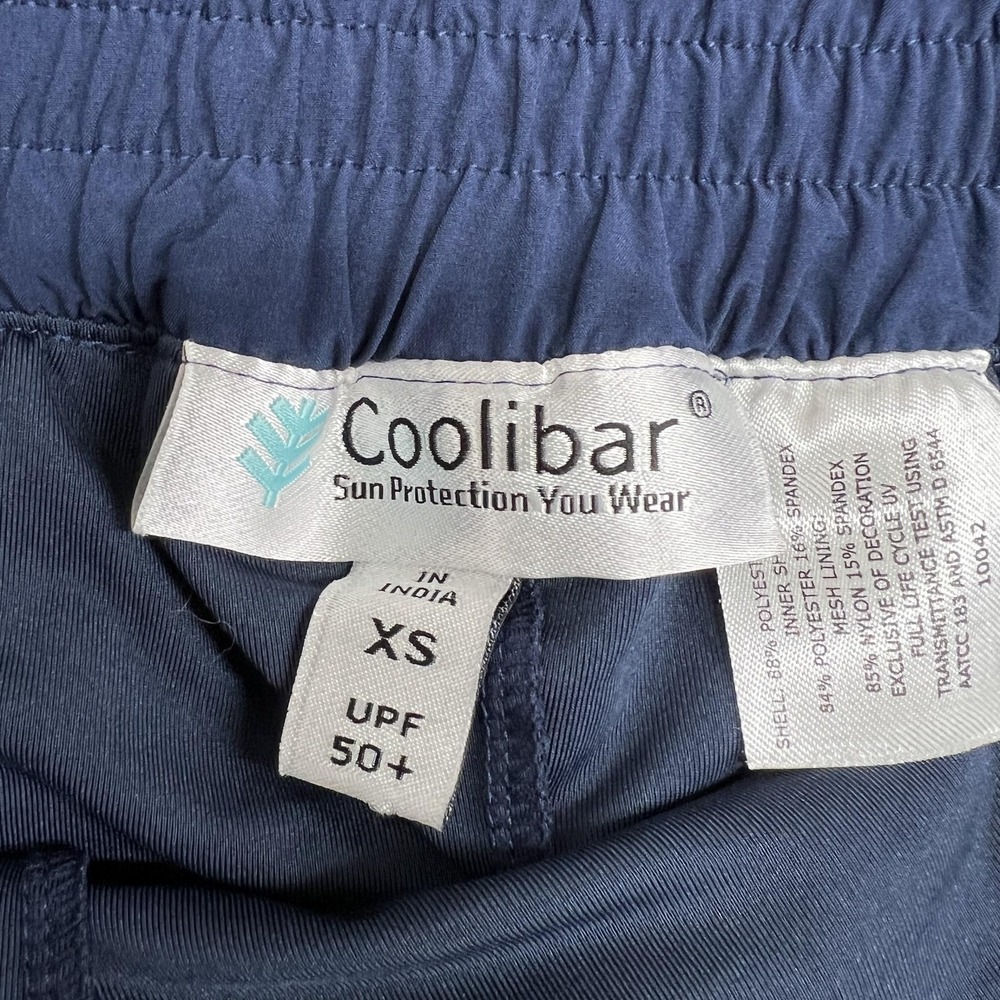 Coolibar Skort Womens XS Blue UPF 50+ Built In Shorts Pockets Stretch Athletic - Picture 3 of 14